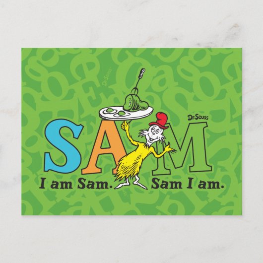 Dr. Seuss | Ich bin Sam. Sam bin ich. Postkarte (Vorderseite)
