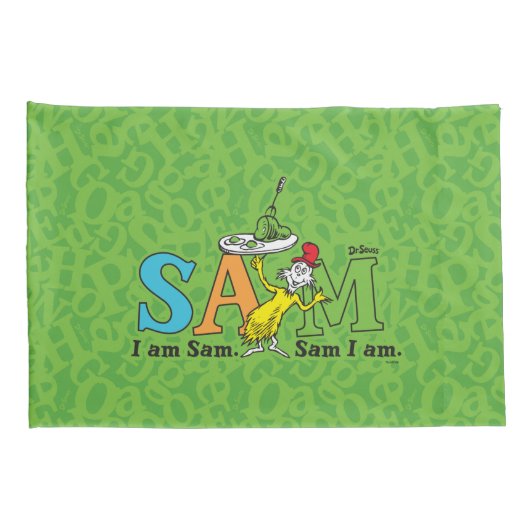 Dr. Seuss | Ich bin Sam. Sam I. Kissenbezug (Rückseite-Rechts)