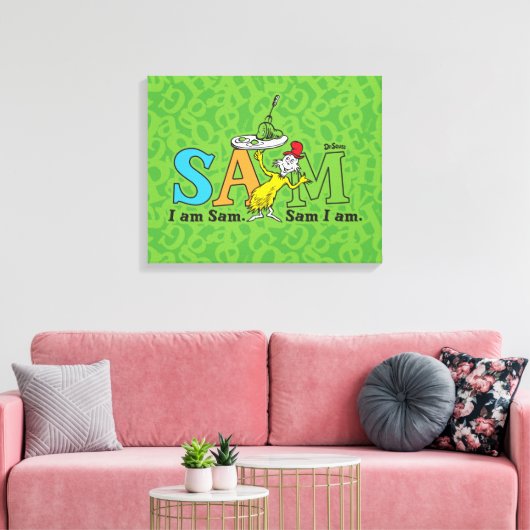 Dr. Seuss | Ich bin Sam. Sam I. Leinwanddruck (Insitu (Wohnzimmer))