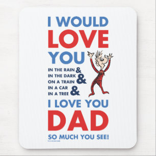 Dr. Seuss Ich liebe dich Papa so sehr, wie du si Mousepad