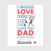 Dr. Seuss | Ich Liebe Sie Vater so viel Sie sehen Aufkleber (Blatt)