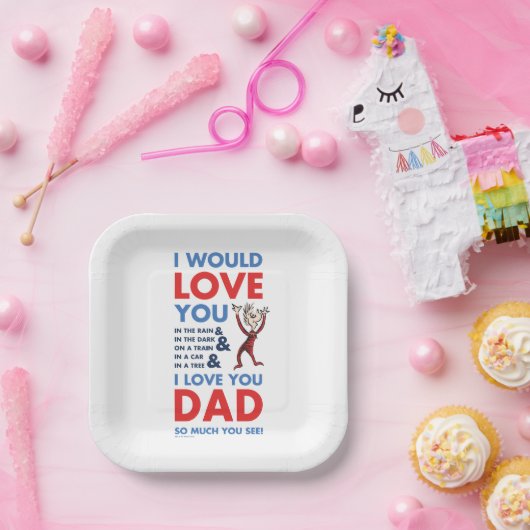 Dr. Seuss | Ich Liebe Sie Vater so viel Sie sehen Pappteller (Party)