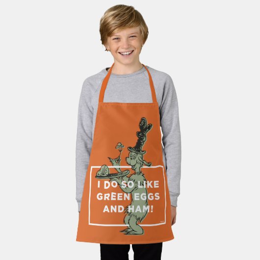 Dr. Seuss| Ich mag Grüneier und Haseneier Schürze (Getragen)
