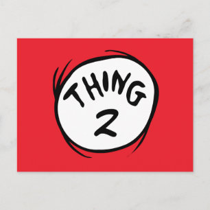 Dr. Seuss Individuelles Ding Eins Ding Zwei Postkarte