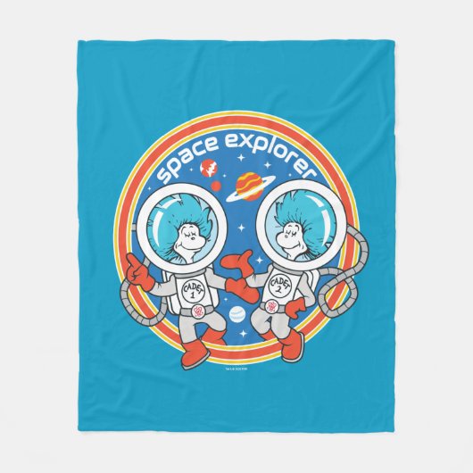 Dr. Seuss | Kaddet One Cadet Two Space Explorer Fleecedecke (Vorderseite)
