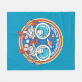 Dr. Seuss | Kaddet One Cadet Two Space Explorer Fleecedecke (Vorderseite (Horizontal))