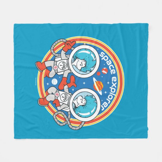 Dr. Seuss | Kaddet One Cadet Two Space Explorer Fleecedecke (Vorderseite (Horizontal))
