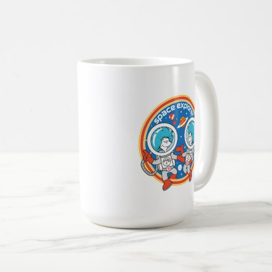 Dr. Seuss | Kaddet One Cadet Two Space Explorer Kaffeetasse (VorderseiteRechts)