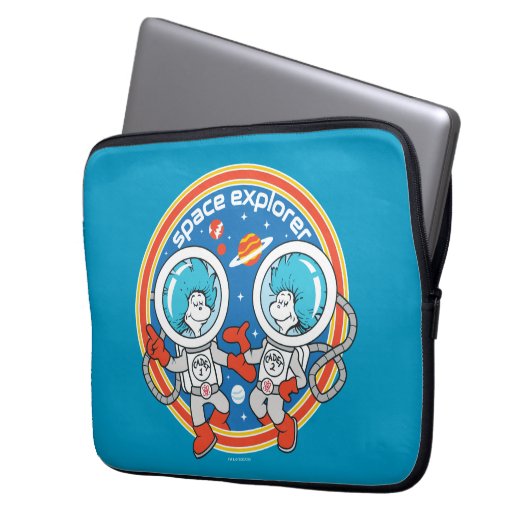 Dr. Seuss | Kaddet One Cadet Two Space Explorer Laptopschutzhülle (Vorderseite Links)