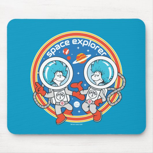 Dr. Seuss | Kaddet One Cadet Two Space Explorer Mousepad (Vorne)
