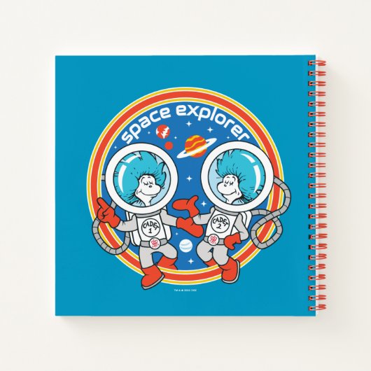 Dr. Seuss | Kaddet One Cadet Two Space Explorer Notizblock (Rückseite)