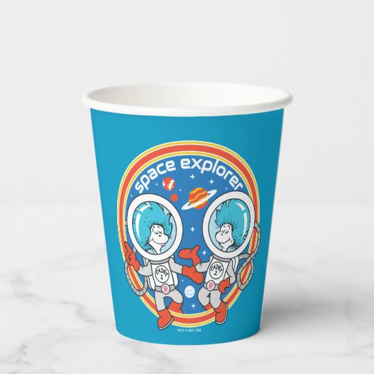 Dr. Seuss | Kaddet One Cadet Two Space Explorer Pappbecher (Rückseite)
