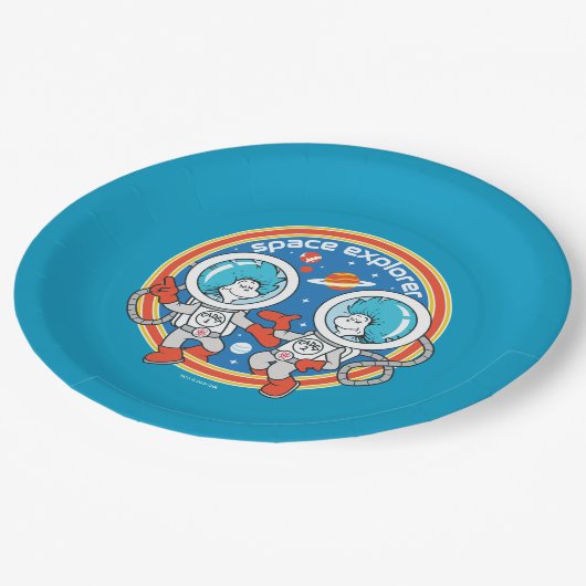 Dr. Seuss | Kaddet One Cadet Two Space Explorer Pappteller (Schrägansicht)