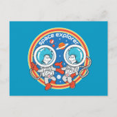 Dr. Seuss | Kaddet One Cadet Two Space Explorer Postkarte (Vorderseite)