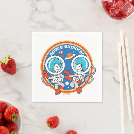 Dr. Seuss | Kaddet One Cadet Two Space Explorer Serviette (Beispiel)