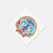 Dr. Seuss | Kaddet One Cadet Two Space Explorer Serviette (Ecke)