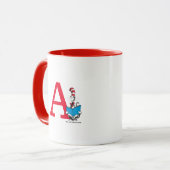 Dr. Seuss Kater mit Hut - Lesemonogramm A Tasse (Vorderseite Links)