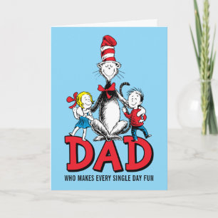 Dr. Seuss Kater mit Hut zum Vatertag Karte