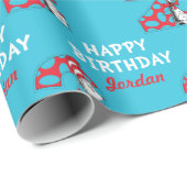Dr. Seuss | Katze am 2. Geburtstag Geschenkpapier (Rolleneckpunkt)