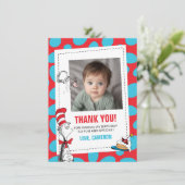 Dr. Seuss | Katze am Geburtstag Dankeskarte (Stehend Vorderseite)