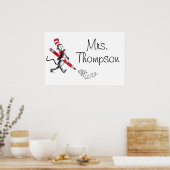 Dr. Seuss | Katze im geschriebenen Namen Poster (Küche)