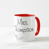 Dr. Seuss | Katze im geschriebenen Namen Tasse (VorderseiteRechts)