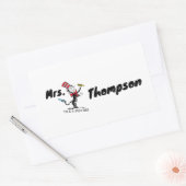 Dr. Seuss | Katze im Gezeichnet Namen Rechteckiger Aufkleber (Umschlag)