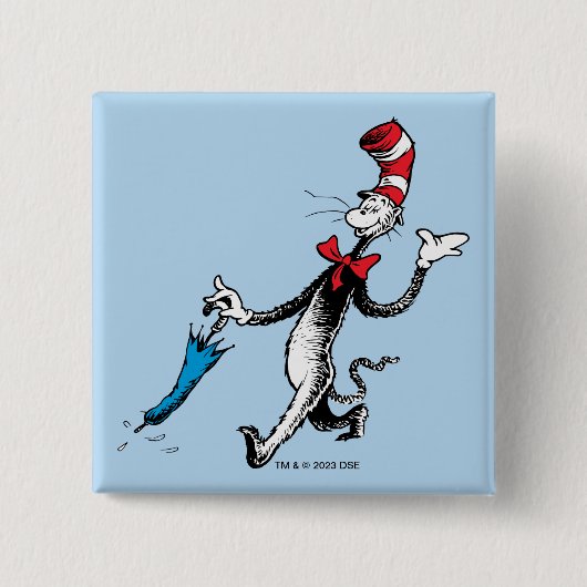 Dr. Seuss | Katze im Hat-Regenschirm Button (Vorderseite)