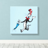 Dr. Seuss | Katze im Hat-Regenschirm Leinwanddruck (Insitu (Holzboden))