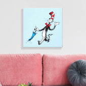 Dr. Seuss | Katze im Hat-Regenschirm Leinwanddruck (Insitu (Wohnzimmer))