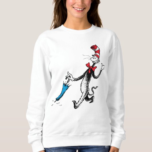 Dr. Seuss | Katze im Hat-Regenschirm Sweatshirt (Vorderseite)