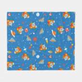 Dr. Seuss | Katze im Hat Space Muster Fleecedecke (Vorderseite (Horizontal))