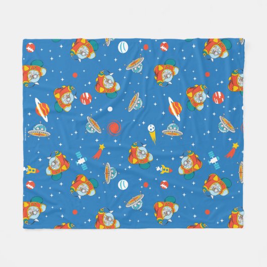 Dr. Seuss | Katze im Hat Space Muster Fleecedecke (Vorderseite (Horizontal))