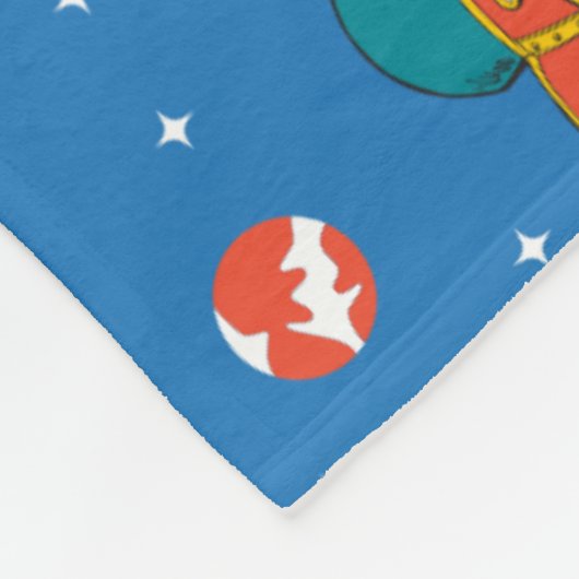 Dr. Seuss | Katze im Hat Space Muster Fleecedecke (Ecke)