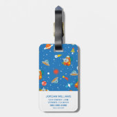 Dr. Seuss | Katze im Hat Space Muster Gepäckanhänger (Rückseite vertikal)