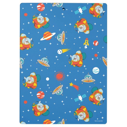 Dr. Seuss | Katze im Hat Space Muster Klemmbrett (Rückseite)