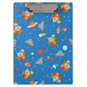 Dr. Seuss | Katze im Hat Space Muster Klemmbrett (Vorderseite)