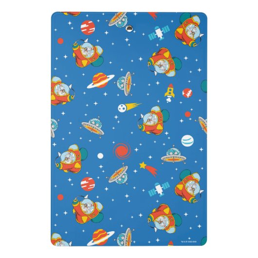 Dr. Seuss | Katze im Hat Space Muster Mini Klemmbrett (Rückseite)