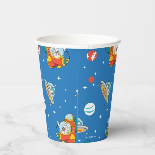 Dr. Seuss | Katze im Hat Space Muster Pappbecher (Rechts)
