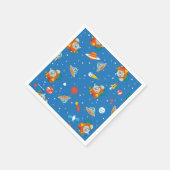 Dr. Seuss | Katze im Hat Space Muster Serviette (Ecke)