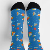 Dr. Seuss | Katze im Hat Space Muster Socken (Oben)