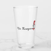 Dr. Seuss | Katze im Hat-Symbol-Individuelle Name Glas (Vorderseite)