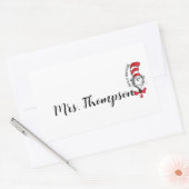 Dr. Seuss | Katze im Hat-Symbol-Individuelle Name Rechteckiger Aufkleber (Umschlag)