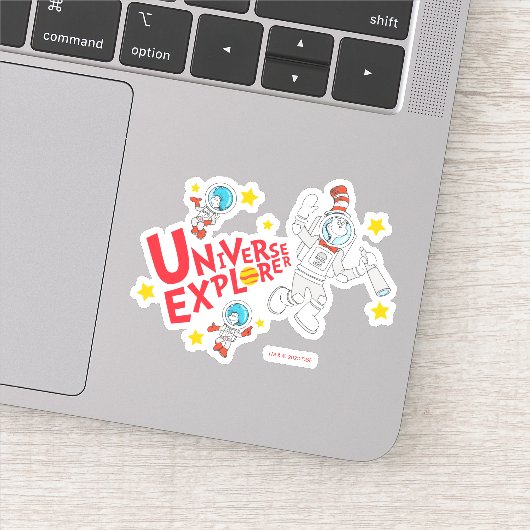 Dr. Seuss | Katze im Hat Universe Explorer Aufkleber (Detail)