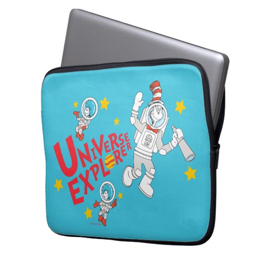 Dr. Seuss | Katze im Hat Universe Explorer Laptopschutzhülle (Vorderseite Links)