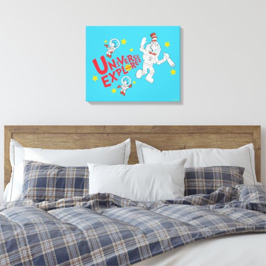 Dr. Seuss | Katze im Hat Universe Explorer Leinwanddruck (Insitu (Schlafzimmer))