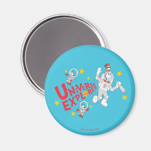 Dr. Seuss | Katze im Hat Universe Explorer Magnet (Vorderseite/Rückseite)