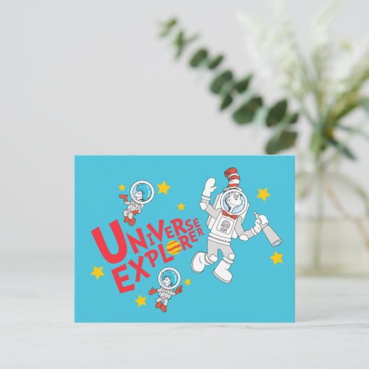 Dr. Seuss | Katze im Hat Universe Explorer Postkarte (Stehend Vorderseite)