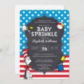 Dr. Seuss - Katze im Hut Baby Sprinkle Einladung (Vorne/Hinten)