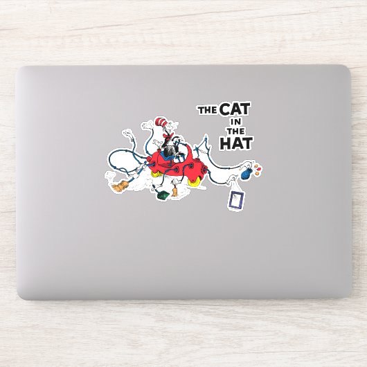 Dr. Seuss | Katze im Hut bereinigt Aufkleber (Computer)